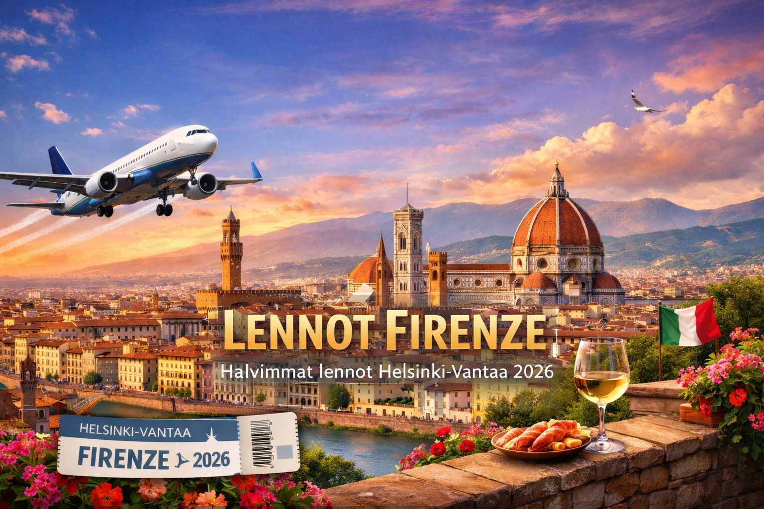Lennot Firenze – Halvimmat lennot Helsinki-Vantaa 2026