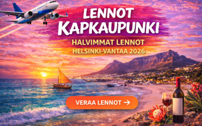 Lennot Kapkaupunki – Halvimmat lennot Helsinki-Vantaa 2026